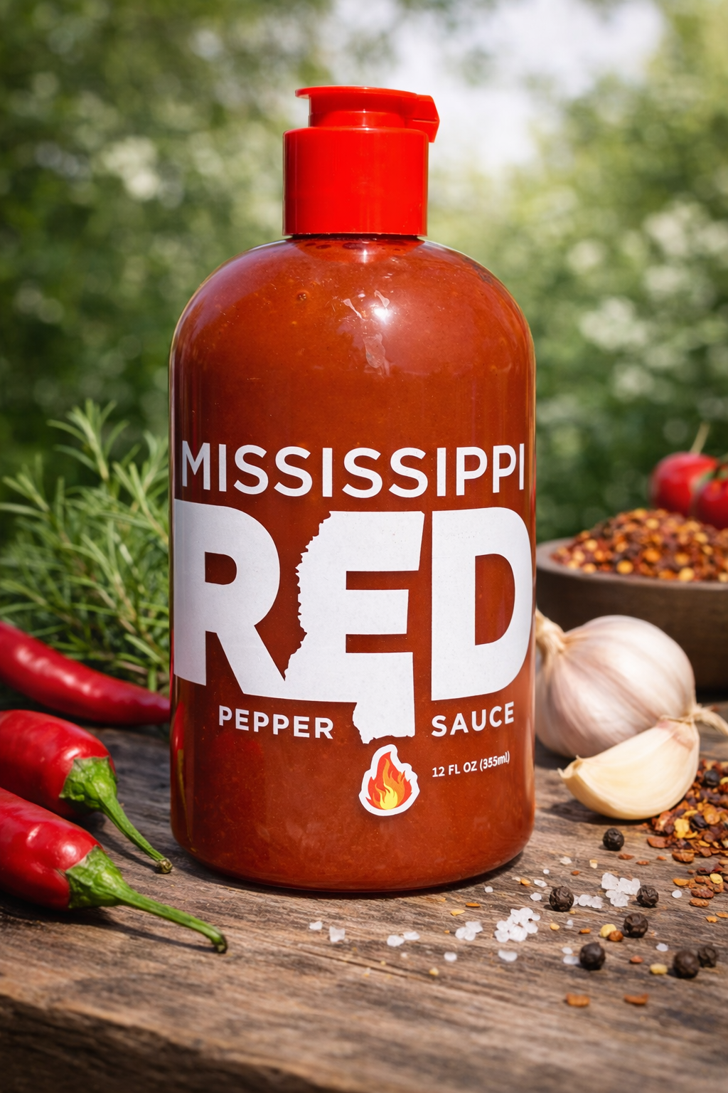 Extra-HOT Mississippi Red Pepper Sauce - Same Flavor, Twice the Heat! (4,700 Scoville Units)